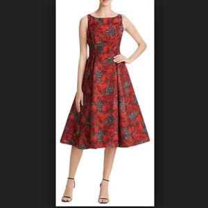 Adrianna Papell Tea-Length Jacquard Dress NWOT 6